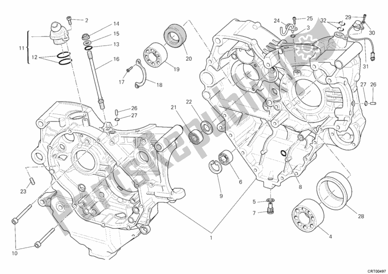 Toutes les pièces pour le Carter du Ducati Superbike 1198 S Corse USA 2010